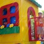 Amusement Park Playhouse Made with King ColorBoard® KPG Yellow and KPG Red