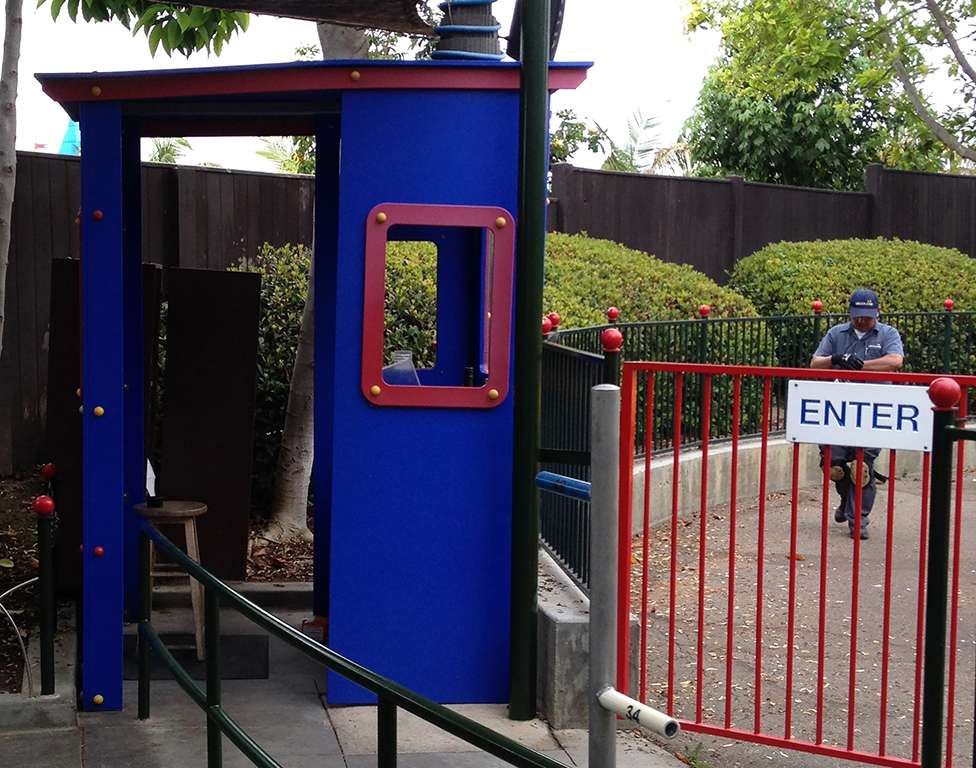 Amusement Park Control Station Made with King ColorBoard® KPG Blue and KPG Red