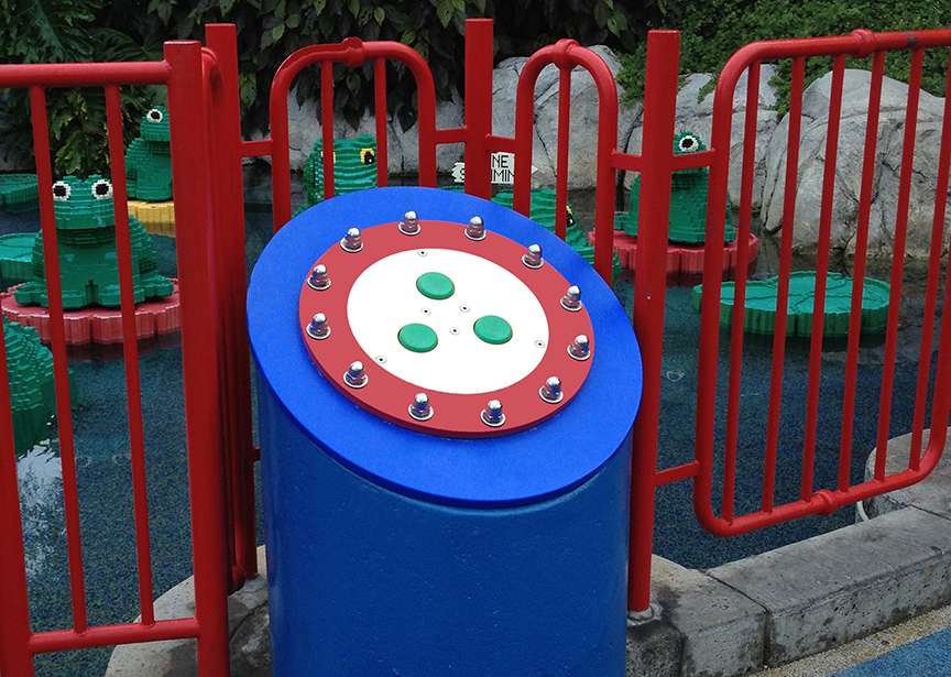 Amusement Park Fixture Made with King ColorBoard® KPG Blue and KPG Red