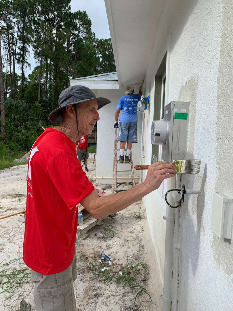 a man using a power drill