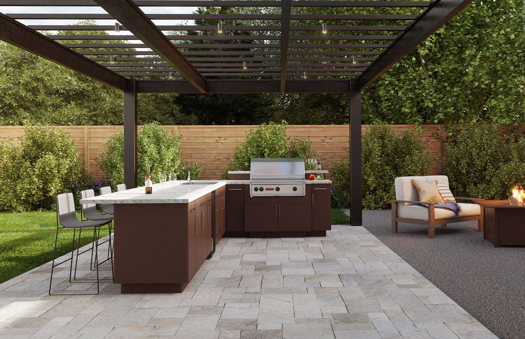 Outdoor Kitchen and Fire Pit