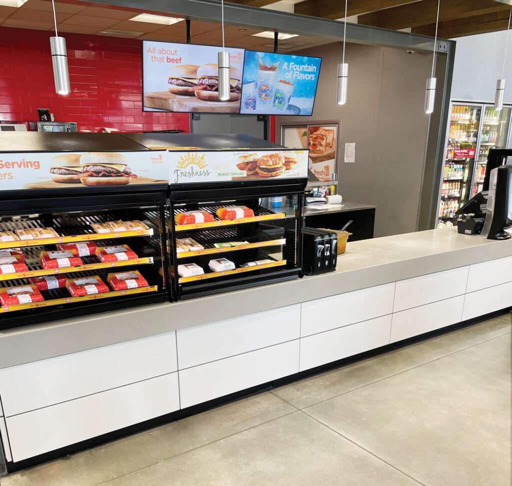 Convenience Stores Are Using HDPE Warmer Display Stations in Light Gray